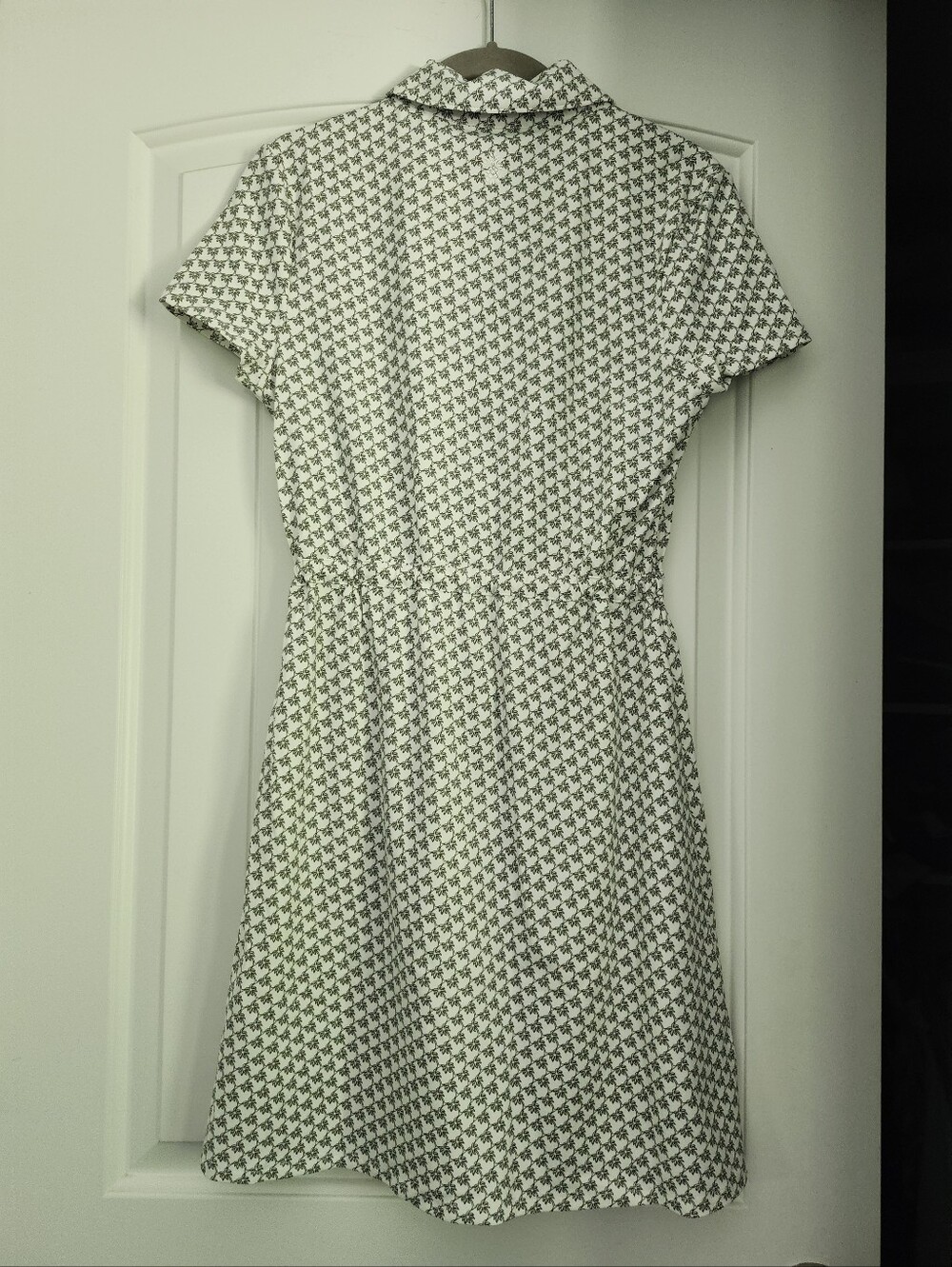 NWT Tommy Bahama Abby SS Short White Dress Palm-Print. Draw String Waist. - Picture 3 of 7